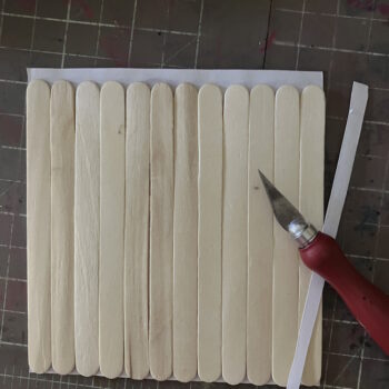 Trim Edges around Craft Sticks