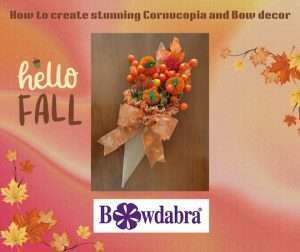 How to Make Stunning fall Cornucopia and Bow Decor