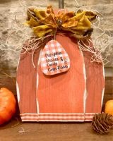 wooden rustic pumpkin