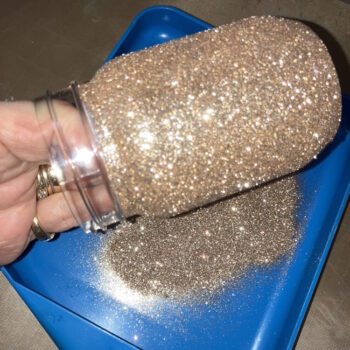 Sprinkle Glitter over Jar