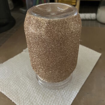 Set Glittered Jar Aside to Dry