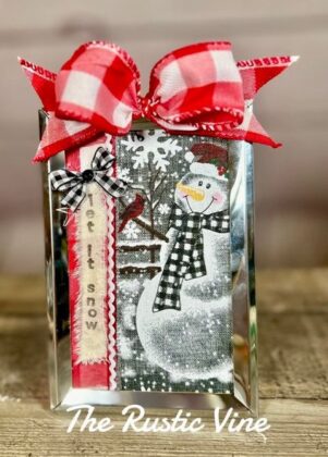 Snowman Ribbon decor Frame