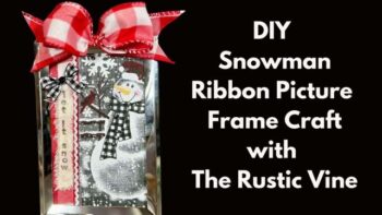 How to Make an Easy Snowman Ribbon decor Frame