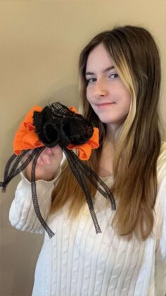 Halloween spider bow