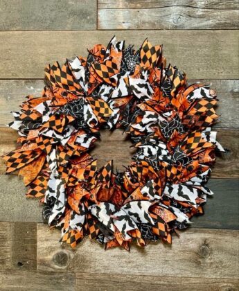 Halloween ribbon wreath