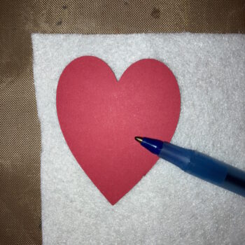 Trace Heart Shape onto Felt