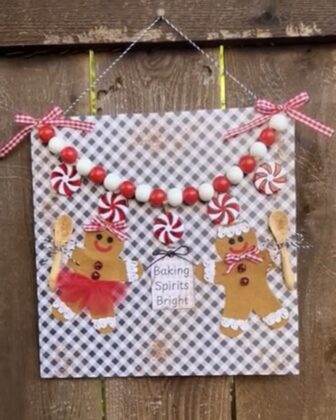 Video DIY- How to Make an Easy Gingerbread Wall Hanger