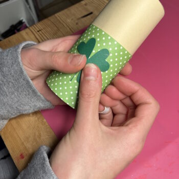 Glue Clover to Center of Shirt