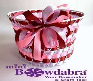 Learn How to Make a Woven Ribbon Basket and bow