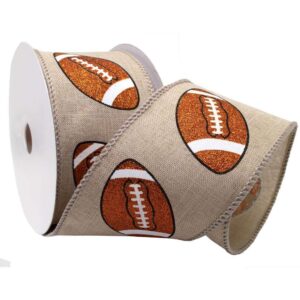 2-1/2" Sports Fun Ribbon Football