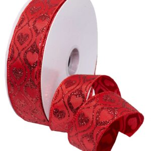 1-1/2" LOVE SWIRLS 100 FT Red