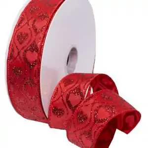 1-1/2" LOVE SWIRLS 100 FT Red