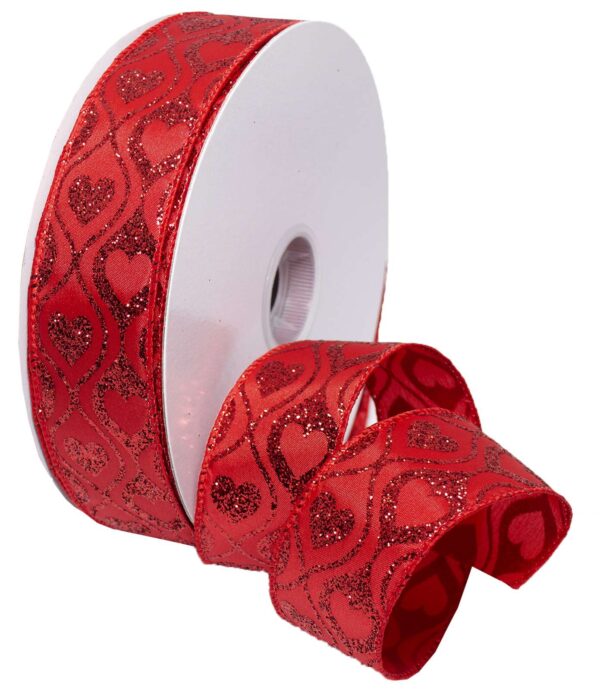 1-1/2" LOVE SWIRLS 100 FT Red