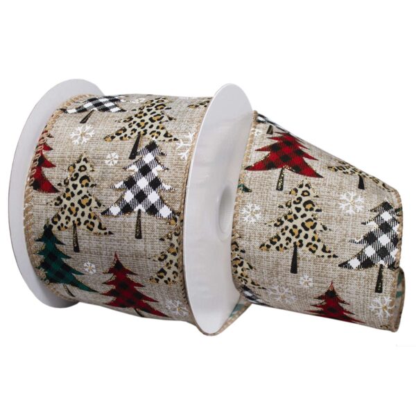 2-1/2" BUFFALO PLAID - LEOPARD HOLIDAY TREES