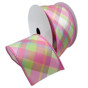 2-1/2" ELISSIA PLAID 10YD Pink