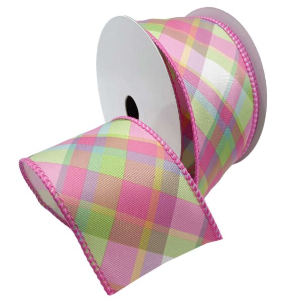 2-1/2" ELISSIA PLAID 10YD Pink