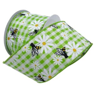2-1/2" BEES & BLOSSOMS 10YD Apple Green - Wide