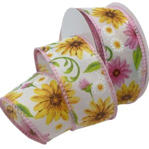 1-1/2" DAISY'S GARDEN 10YD Pink