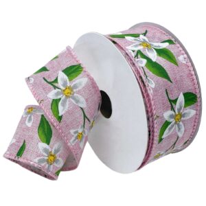1-1/2" VINTAGE GARDEN 10YD Pink