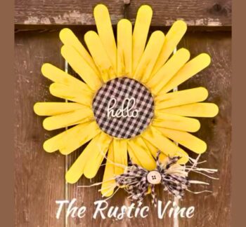 Easy Kid’s how to – make the cutest Sunflower Door Hanger