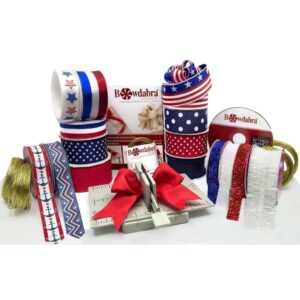ULTIMATE Patriotic Hairbow Kit with Bowdabra Hairbow Maker -KIT-RBNHAIRBOW-1