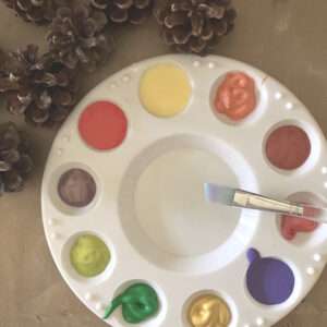 Prepare Paints for Pinecone Garland