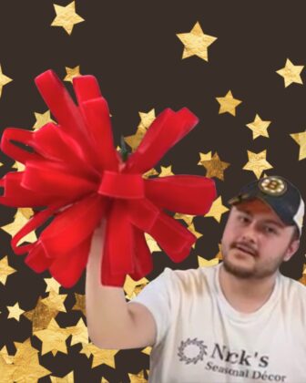 festive tree-topper bow