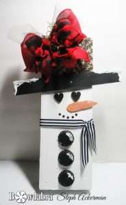 Christmas in July – How to make the best bow to decorate a snowman