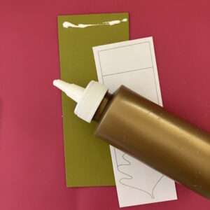 Glue Template to Cardstock Strip