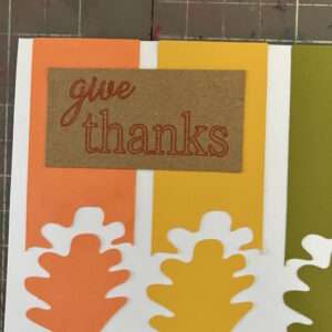 Add Sentiment Tag to Thanksgiving Greeting Card