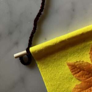 Insert Dowel Road and Tie Yarn for Hanging