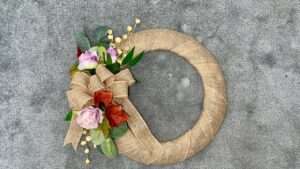 Fall burlap wreath