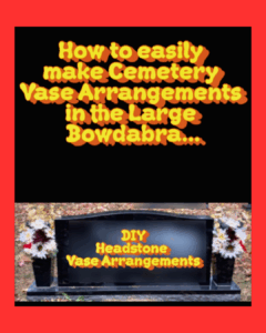 cemetery vase arrangement