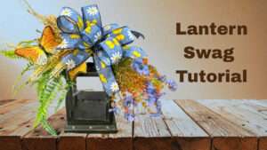 butterfly lantern swag