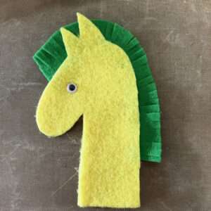 Glue Eye on Front Felt Finger Puppet