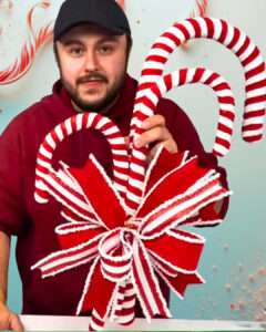 candy cane door hanger