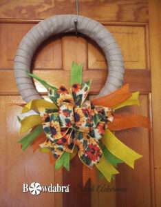 How to make a festive and colorful fall bow