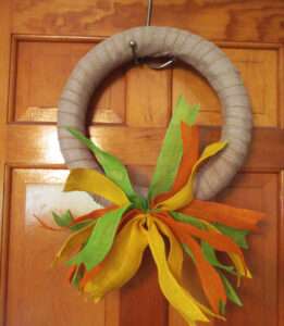 Colorful fall bow