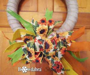 Colorful fall bow