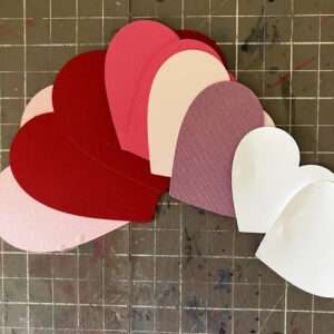 Cut Heart Shapes in Various Colors and Sizes