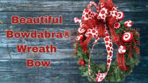 festive wreath bow