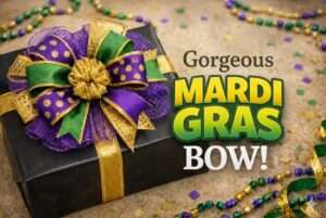perfect Mardi Gras bow