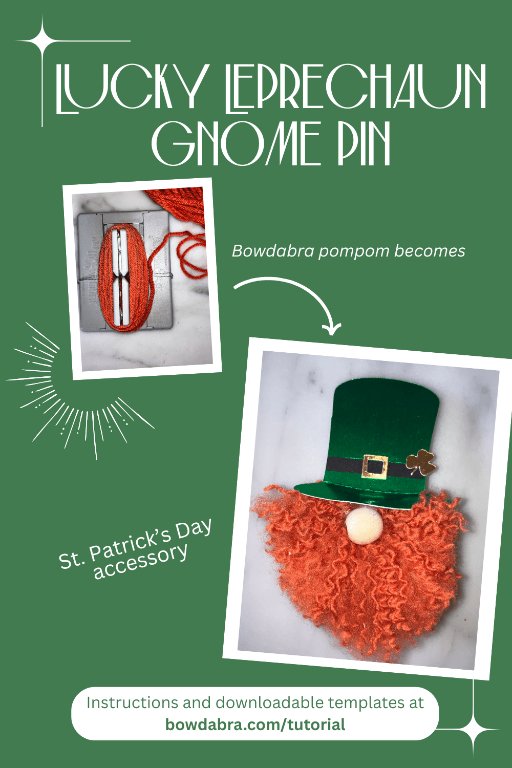 Lucky Leprechaun Gnome Pin