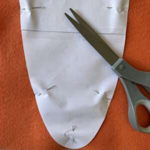 Pin Pattern to Felt and Cut Carrot