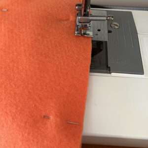 Sew or Hot Glue Edges of Carrot