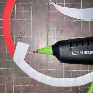 Wrap Wooden Bead & Dried Flower Wreath Ring with Ribbon Held in Place with Hot Glue