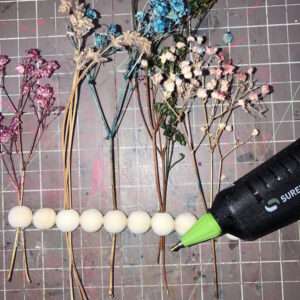Fill Bead Vases with Dried Flower Sprigs