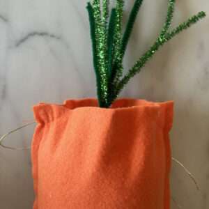 Insert Pipe Cleaner Bundle into Top of Carrot