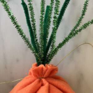 Gather Carrot Top and Secure with Bow Wire