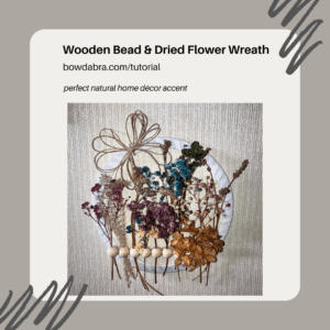 Wooden Bead & Dried Flower Wreath (Instagram)